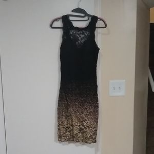 Black and Gold cocktail dress